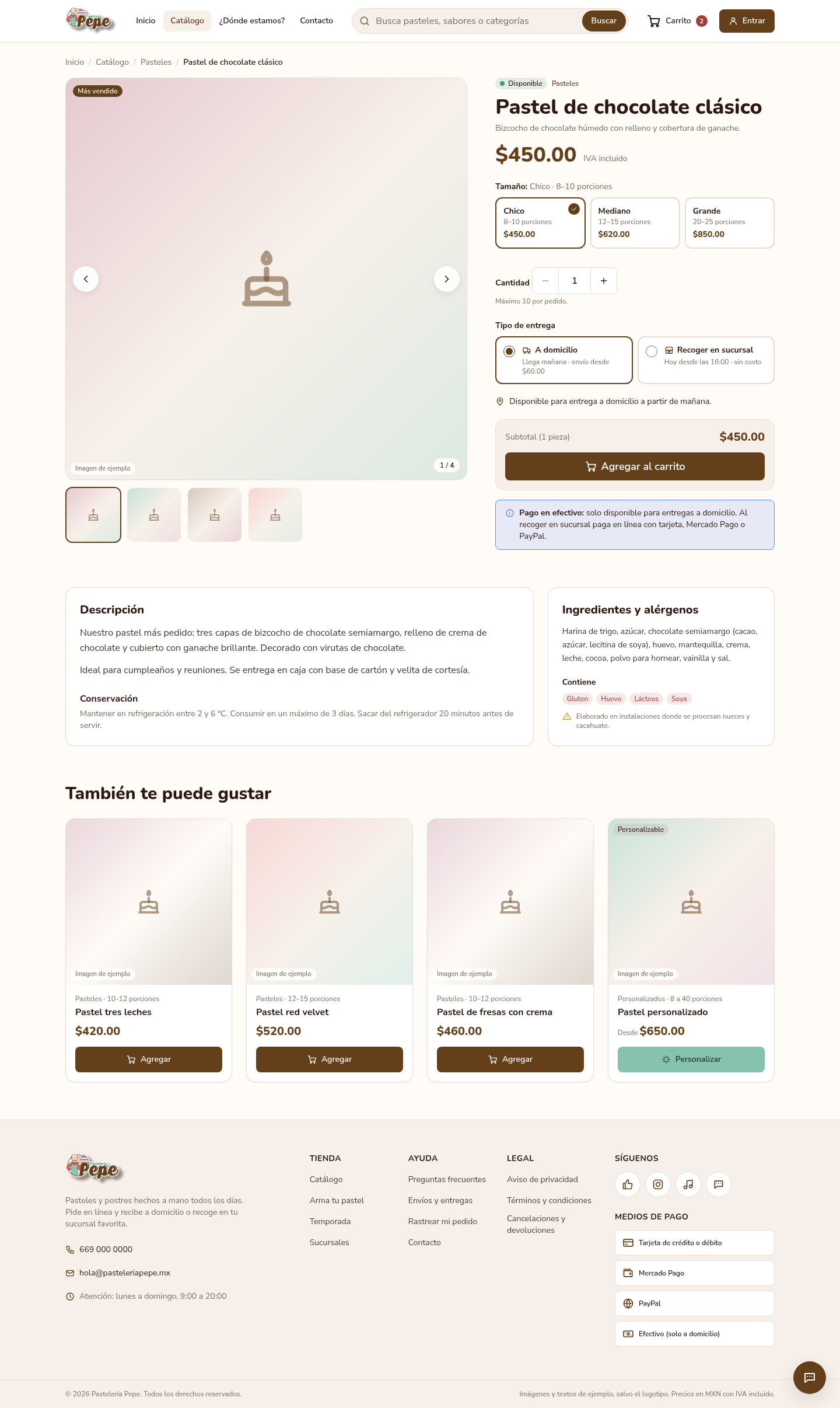 Vista previa de Ficha de producto de línea